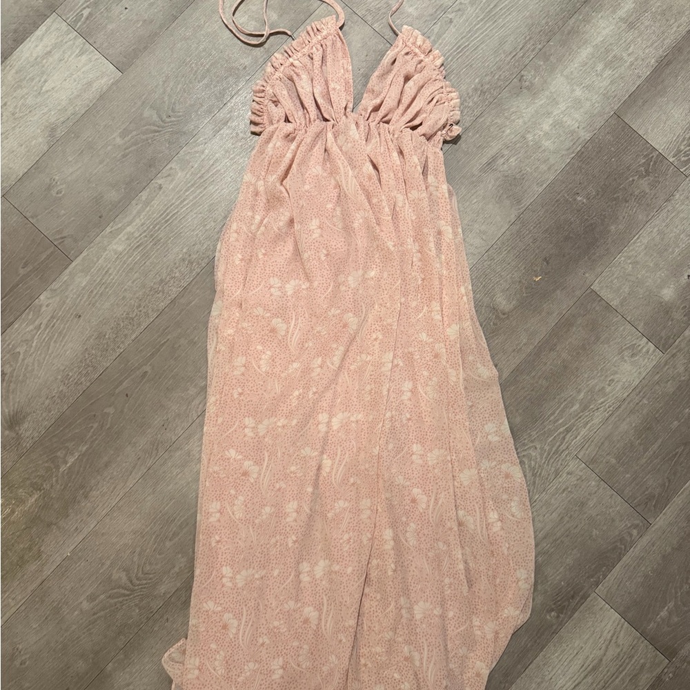 Revolve Pink Floral Maxi Dress